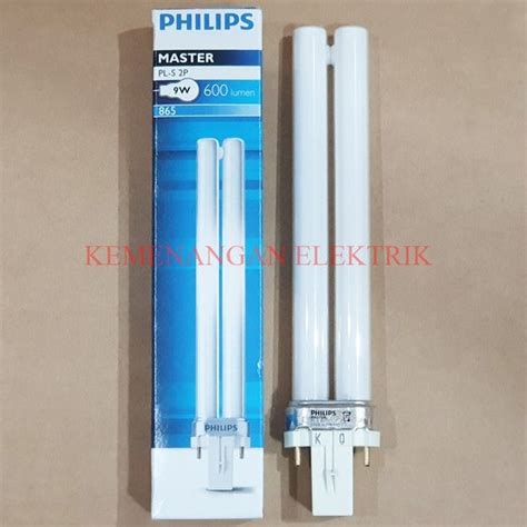 Jual LAMPU PHILIPS PLS 9W 2P 865 PUTIH PL S 9 WATT 2 PIN TUSUK