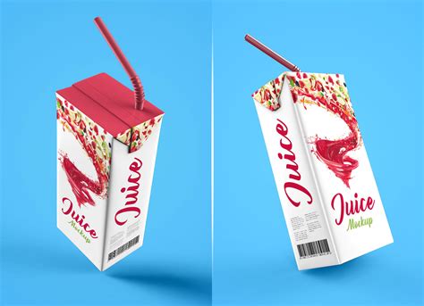 Free Juice Box Packaging Mockup Psd Set Good Mockups