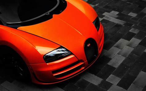 orange, Bugatti, Sport, Car