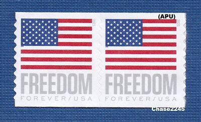 Scott Us Flag Forever Coil Pair Apu Mnh Ebay