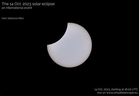 The 14 Oct Annular Solar Eclipse A Live International Event The