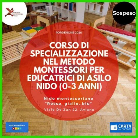 Corso Di Specializzazione Nel Metodo Montessori Per Educatrici Di Asilo