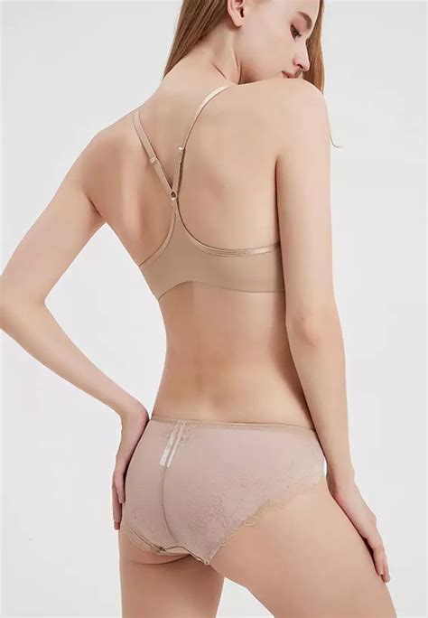 Buy LYCKA LMZ LYCKA Lady Sexy Bra And Panty Lingerie Set Beige Online ZALORA Malaysia