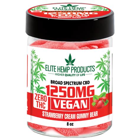 Cbd Vegan Gummies 1250mg Strawberry Cream Hemp777 Store