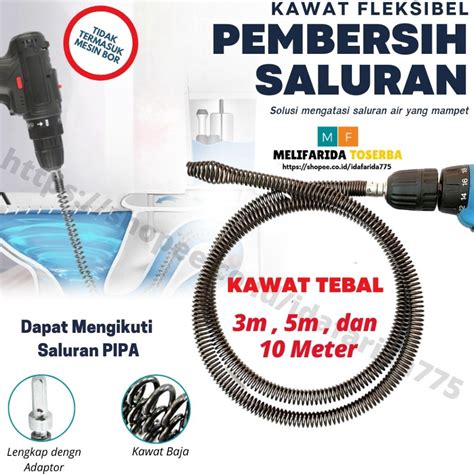 Jual Modern Pipe Cleaner Kawat Pembersih Saluran Pipa Mampet Dengan