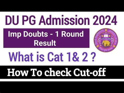 Du Pg First Round Counseling Result Imp Query Cat How To