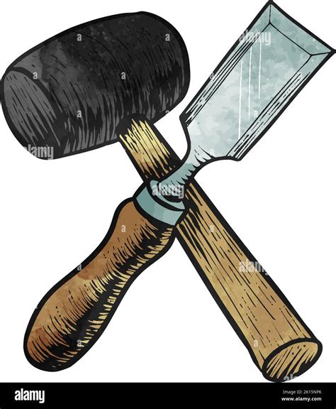 Mallet And Chisel Stock Vector Images Alamy