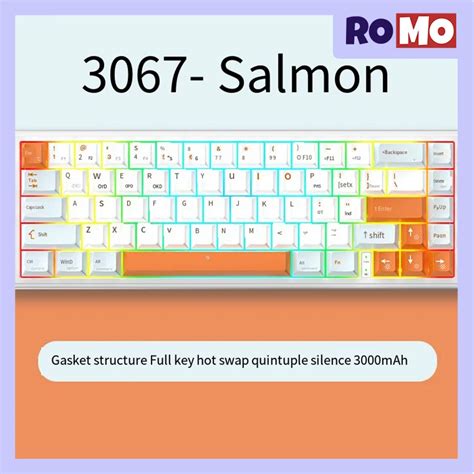 Monka Three Mode Bluetooth Mechanical Keyboard Keys Gasket Hot Swap Game Keyboard Rgb Pbt