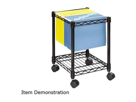 Safco Compact Mobile Wire File Cart One Shelf 15 12w X 14d X 19 34h