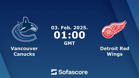 Canucks Vs Red Wings Scores Predictions Sofascore