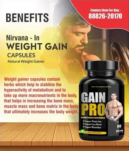 Weight Gain Ayurvedic Medicine Gain Pro Capsule For Increase Your