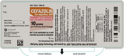 Cefazolin For Injection Usp