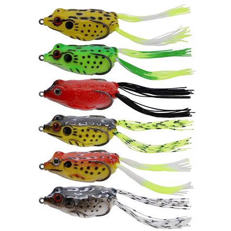 Holzlrgus Frog Lure Bass Fishing Frogs 6Pcs Topwater Fishing Frog