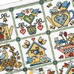 Lesley Teare Designs Birds Homes Cross Stitch Pattern