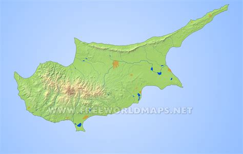 Cyprus Physical Map