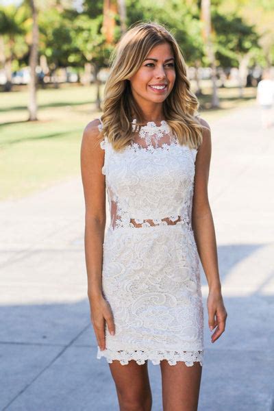 Ivory Lace Short Dress Short Dresses Saved By The Dress