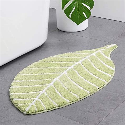 Non Slip Bath Matmonstera Green Plant Bathroom Floor