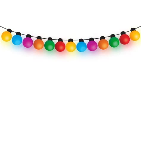 Premium Vector Christmas Lights String Isolated On White Background