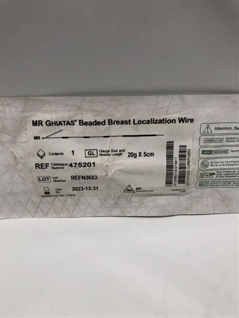 New Bard Mr Ghiatas Beaded Breast Localization Wire G X Cm