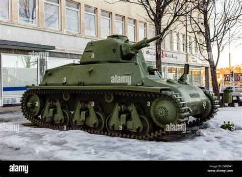 The Hotchkiss H35 Tank Outside The War Museum In Narvik Norway Stock