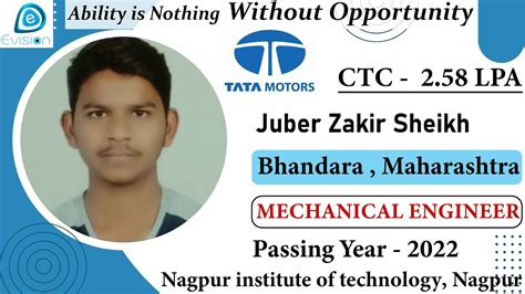 Congrats Zakir Selected In Tata Motors Lpa Mechanical