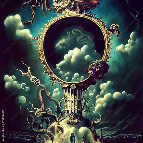 Dreams of Salvador Dali Surrealist Printable 3D Illustration Stock Illustration | Adobe Stock