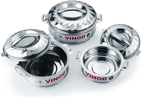 Stainless Steel Hot Cold Food Insulated Casserole Double Wall Hot Pot Jumbo Size Capacity Set
