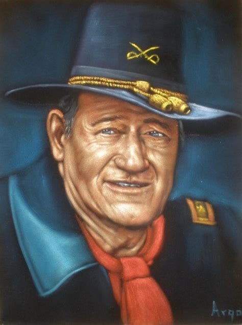 John Wayne Badass Cowboy Legend Black Velvet Oil Painting Etsy