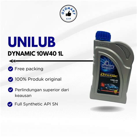 Unilub Dynamic 10W40 SN Oli Mobil Bensin 1 Liter Lazada Indonesia