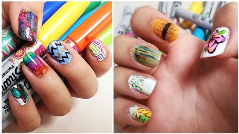 10 ideas para pintarte las uñas con Sharpie YouTube