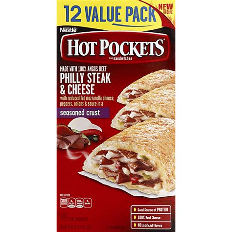 Hot Pockets Sandwiches Philly Steak Cheese Seasoned Crust Value Pack Ea Frozen Foods