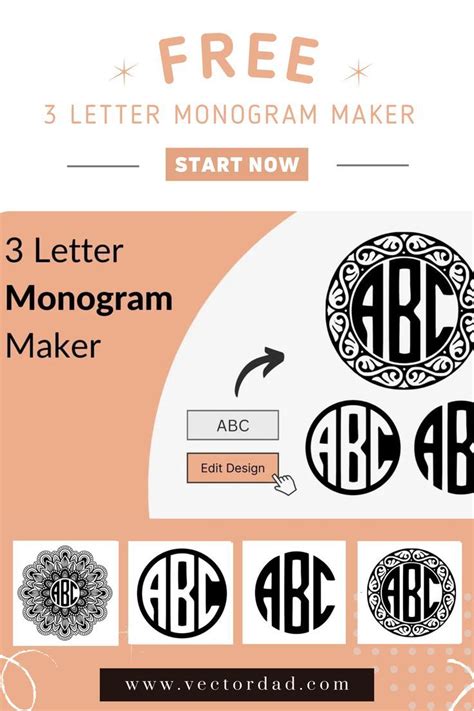 3 Letter Monogram Maker | Free Monogram Generator