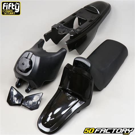 Komplettes Plastikset Yamaha PW 50 Fifty Schwarz Mini Motorradteil Cross