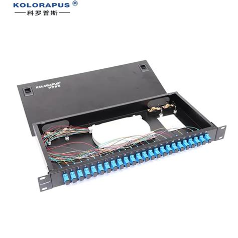 Odf Sc Port Rack Mounted Optical Fiber Distribution Patch Panel