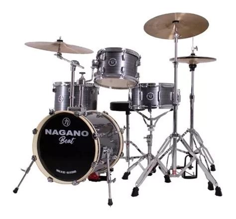 Bateria Ac Stica Nagano Beat Bumbo Ton Caixa X