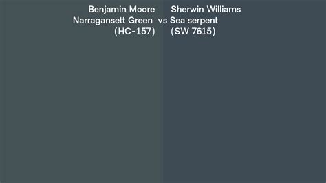 Benjamin Moore Narragansett Green HC 157 Vs Sherwin Williams Sea