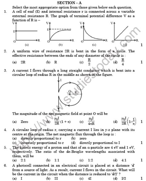 Cbse Class 12 Physics Boards 2020 Question Paper Solved Set D