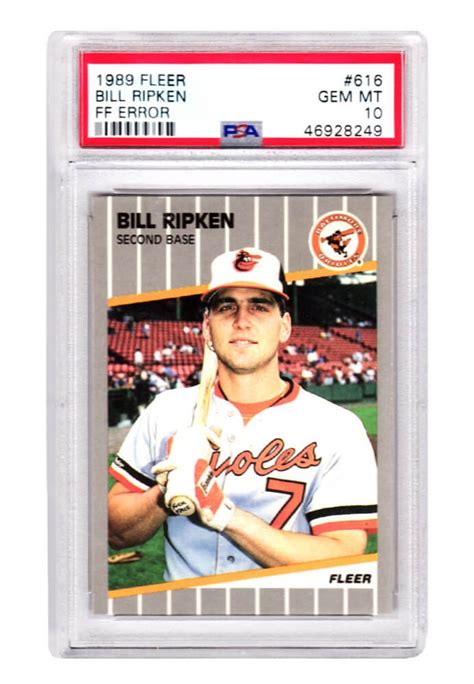 Bill Ripken (Baltimore Orioles) 1989 Fleer Baseball #616 FF Error Card ...