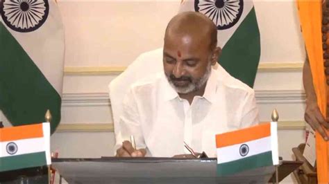 Bandi Sanjay Takes Oath As Union Home Minister Indtoday