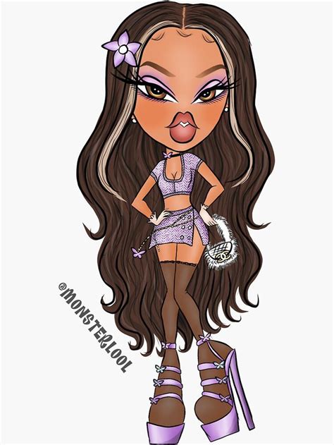 Bratz Yasmin Drawing By Monsterlool Sticker For Sale By Monsterlool