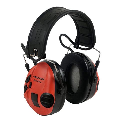 Cascos Protección Auditiva Peltor 3M SportTac Tiro Rojo negro