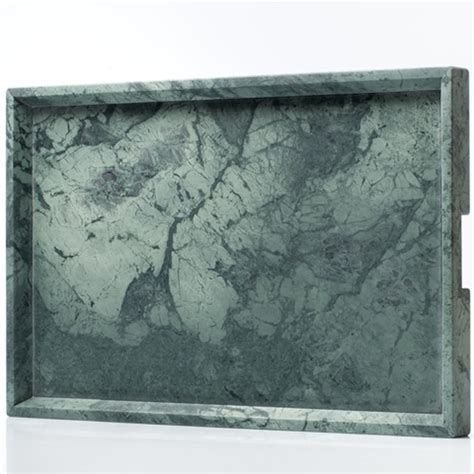 Convivio Maxi Solid Tray in Green Guatemala Marble Espidesign by Paola ...