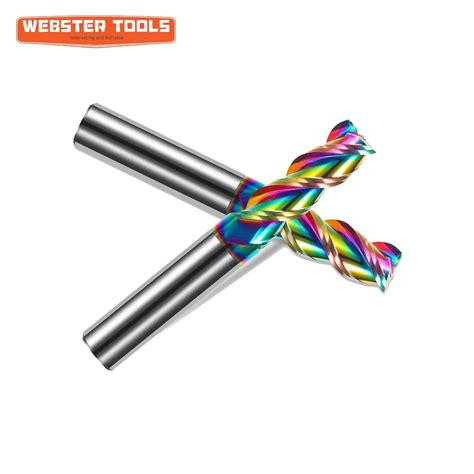 Square End Mill Hrc55 3 Flute Colorful Plati Dlc Coating Wear Resistant