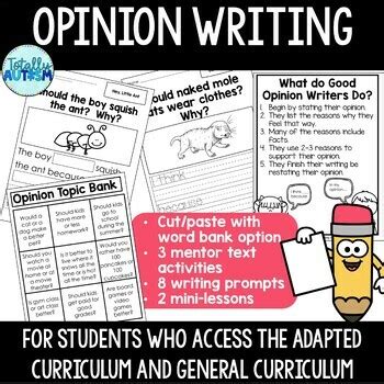 Opinion Writing | Special Education | fact vs opinion | Made By Teachers