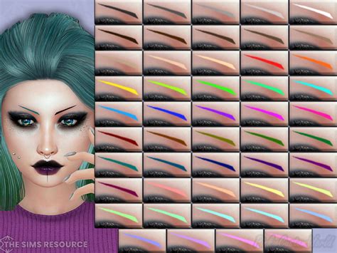 The Sims Resource Eyebrows N8 Kalma Bicolor Right