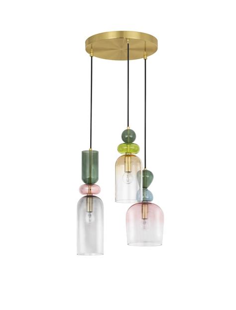 Nova Luce MODERN PENDANT GLASS LUMINAIRES MURANO Sandy Gold Metal