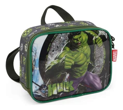 Lonchera escolar térmica para niños Hulk Green Luxcel MercadoLibre