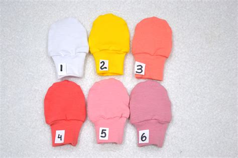 Baby Girl No Scratch Mittens Newborn Mittens Solid Color - Etsy