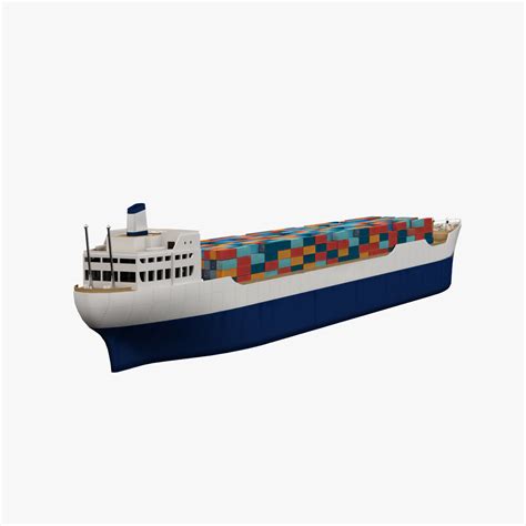 3d container ship model