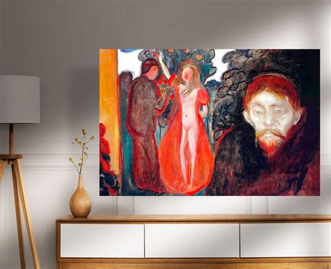 Jealousy By Edvard Munch Canvas Art Prints Framed Hanging Famous Wall